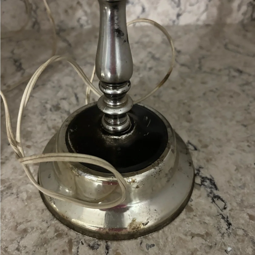 Art Deco MCM Vintage Black and Silver Street Light Lanterns Lamps Retro